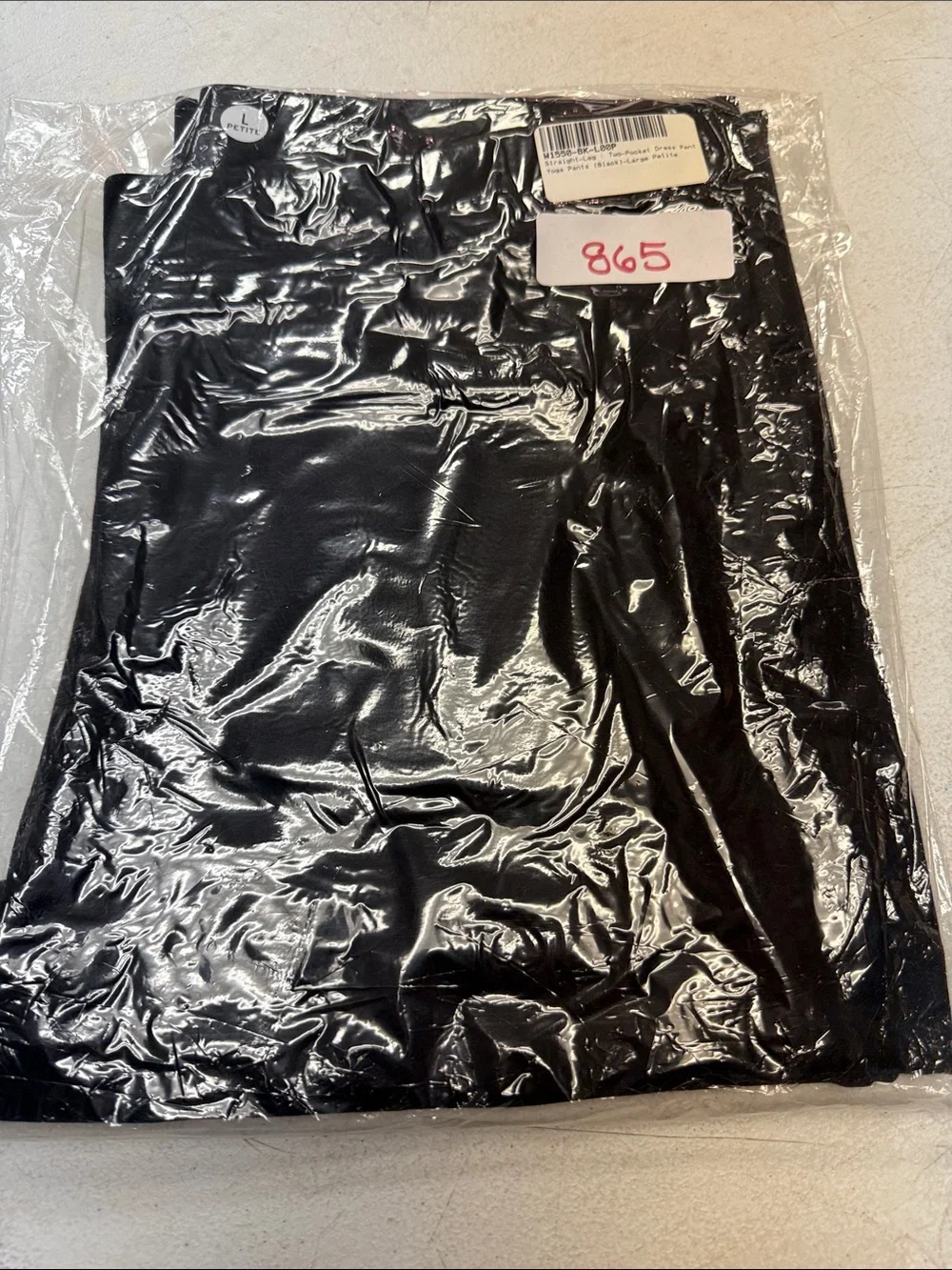 New Betabrand Black Straight Two Pocket Dress Pant Yoga Pants Large Petite